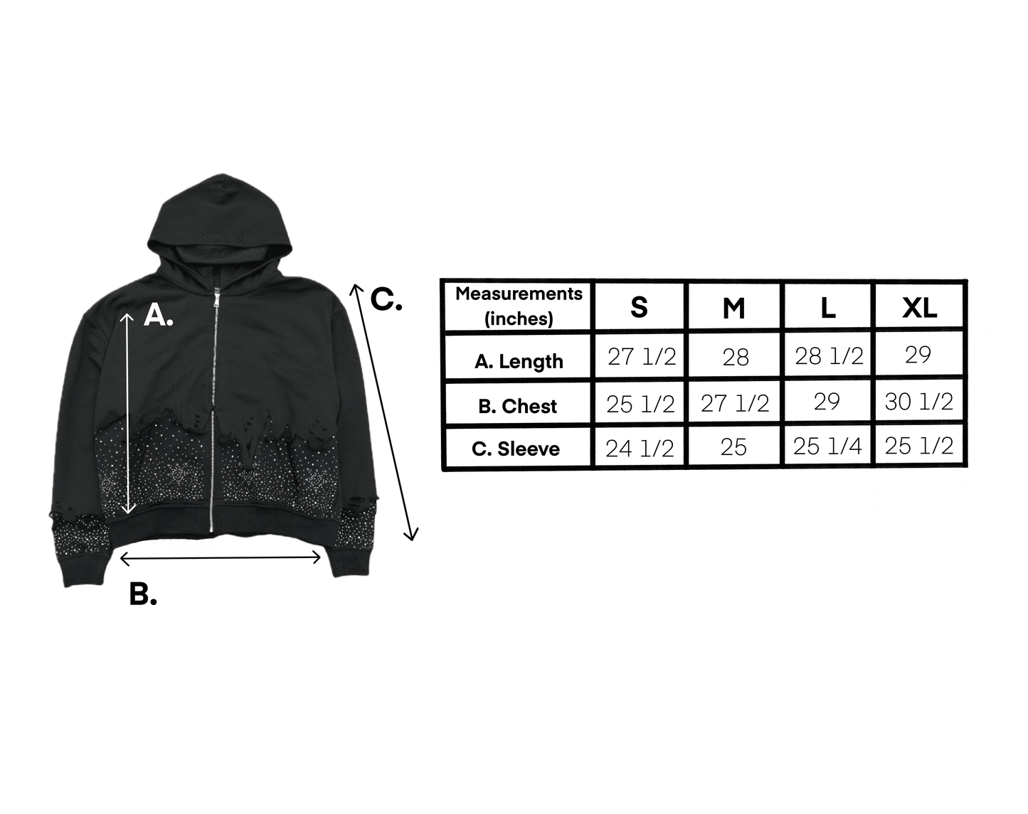 Celestial Double Layer Zip-up Hoodie "ASH"