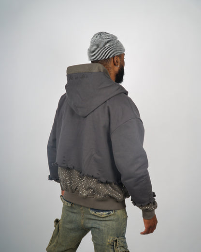 Celestial Double Layer Zip-up Hoodie "ASH"